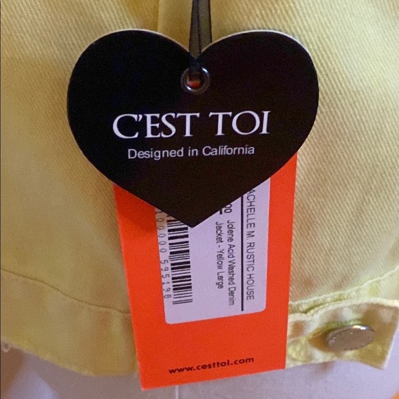 C’est Toi Yellow Denim Jacket – NWT – Size Large - Picture 9 of 9